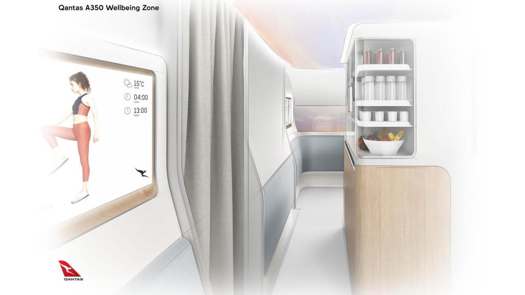 Zona de relajamiento en el A350-1000