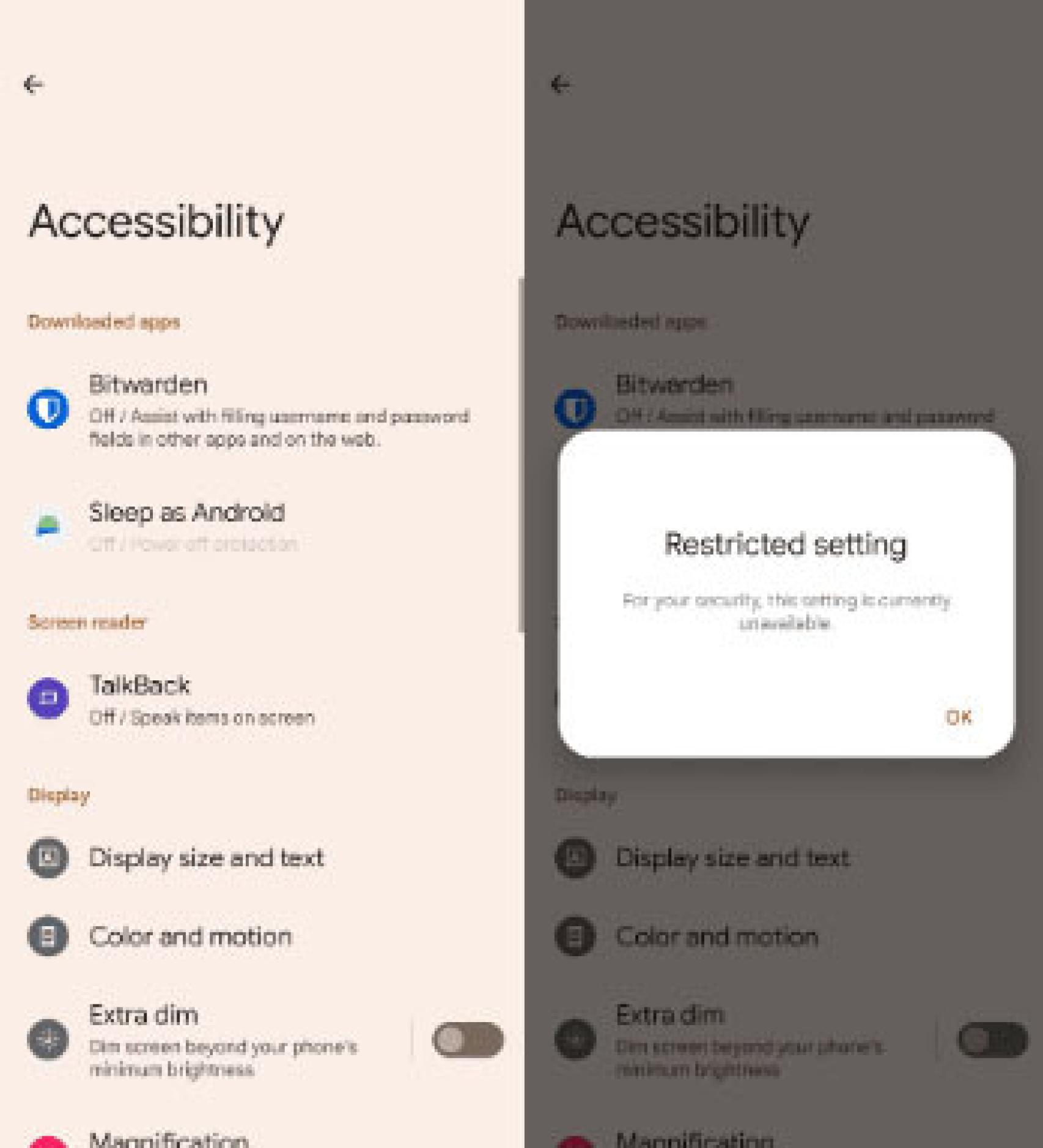Accesibilidad restringida