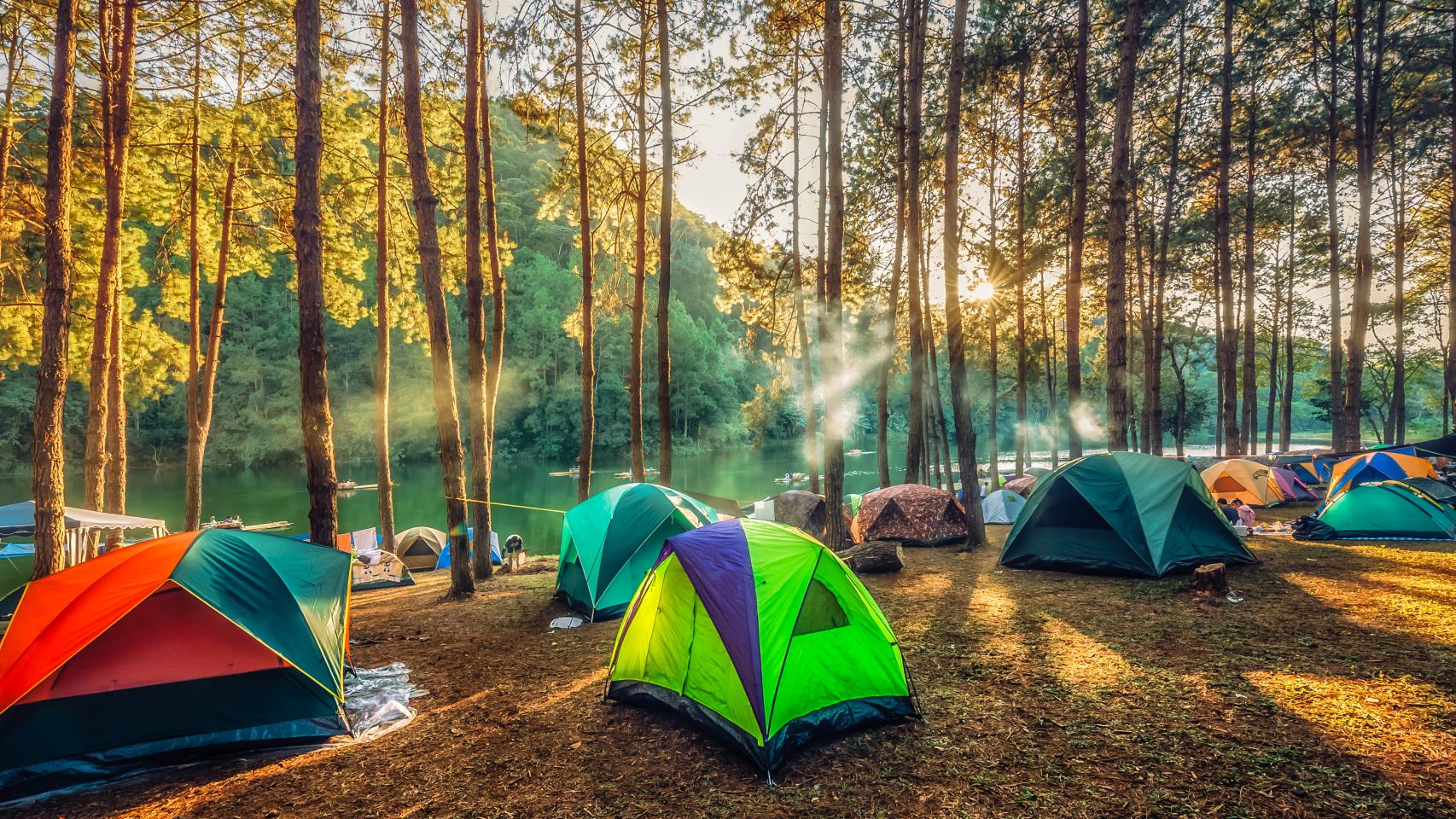 Imagen de archivo de un camping.