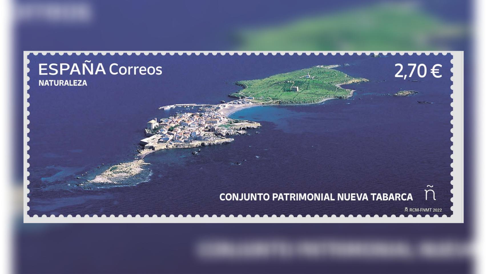 El sello de Correos dedicado a Tabarca.