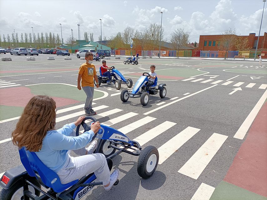 Prácticas en el circuito de educación vial de Carbajosa