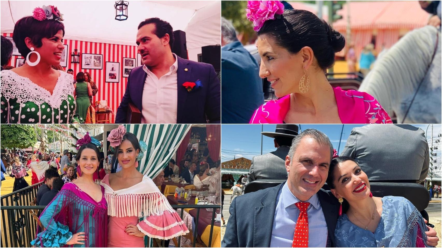 Las políticas disfrutan de la Feria de Sevilla.