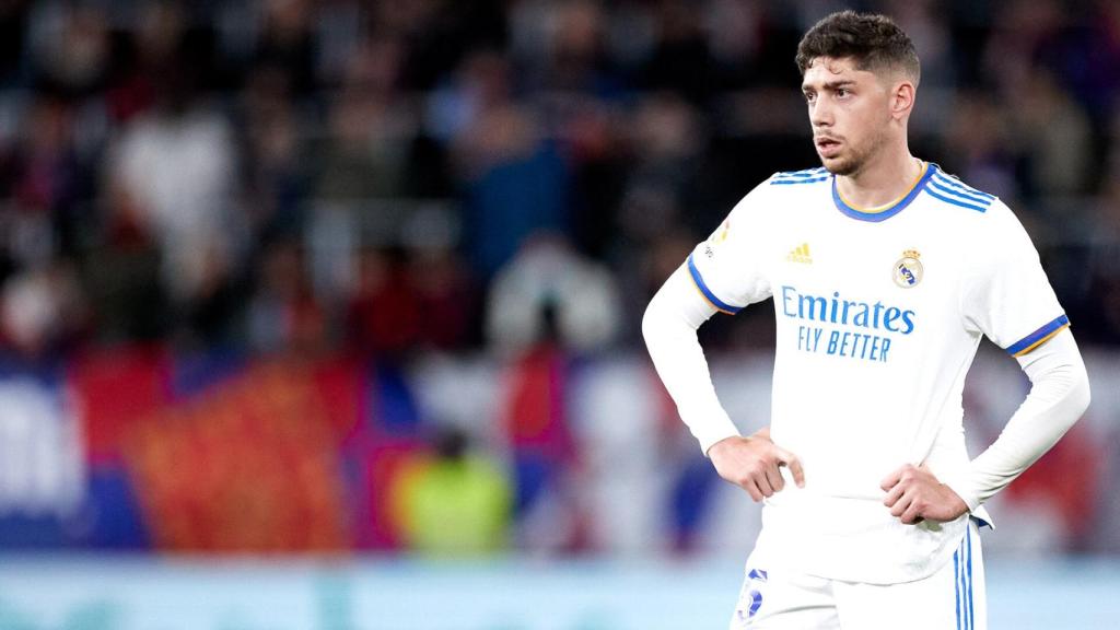 Fede Valverde, durante un partido.