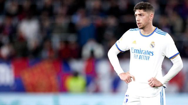 Fede Valverde, durante un partido.