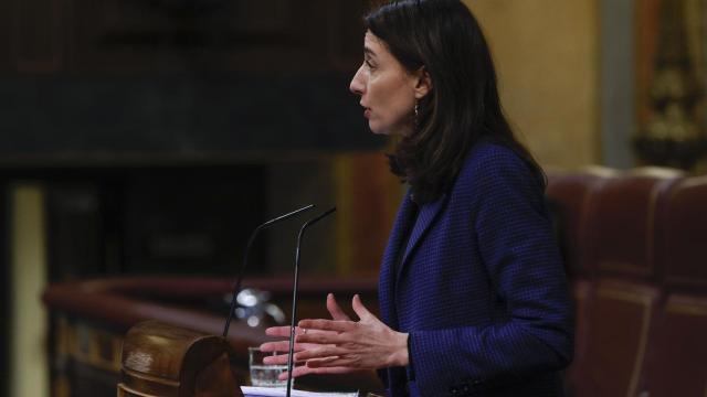 Pilar Llop, en la sesión de control del Congreso el pasado 27 de abril