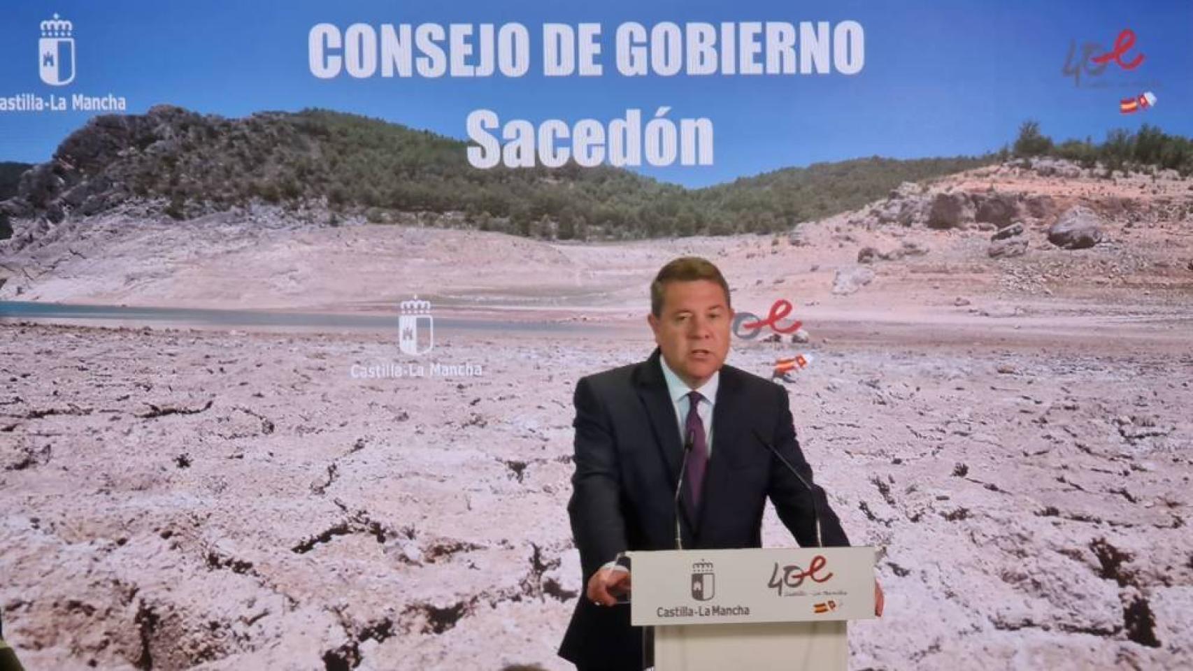 Page, el miércoles en Sacedón (Guadalajara), uno de los pueblos ribereños de la cabecera del Tajo.