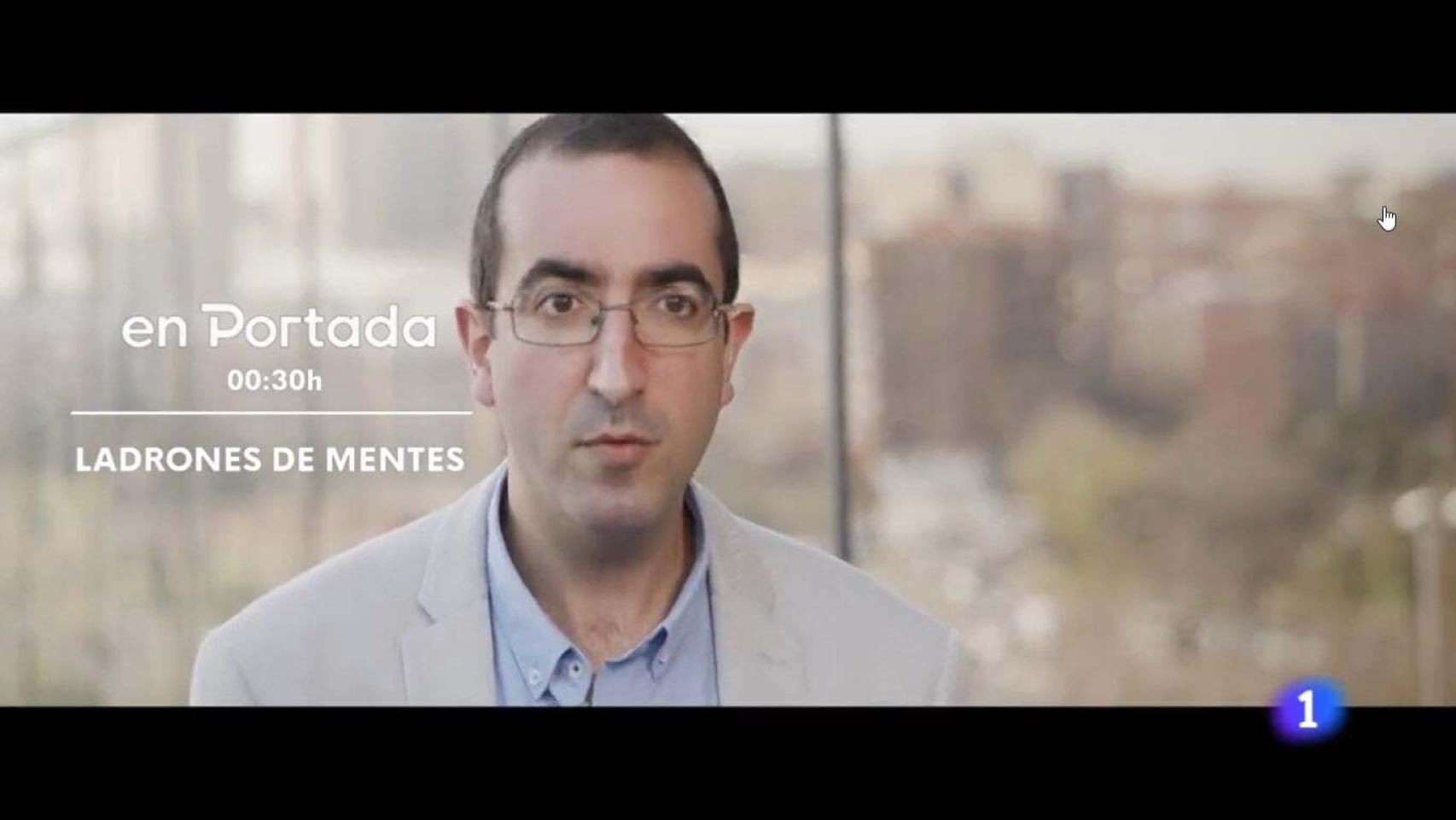 Luis Santamaría durante el programa 'En portada' de TVE