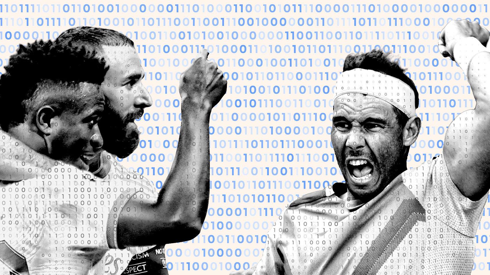 Karim Benzema, Vinicius y Rafael Nadal