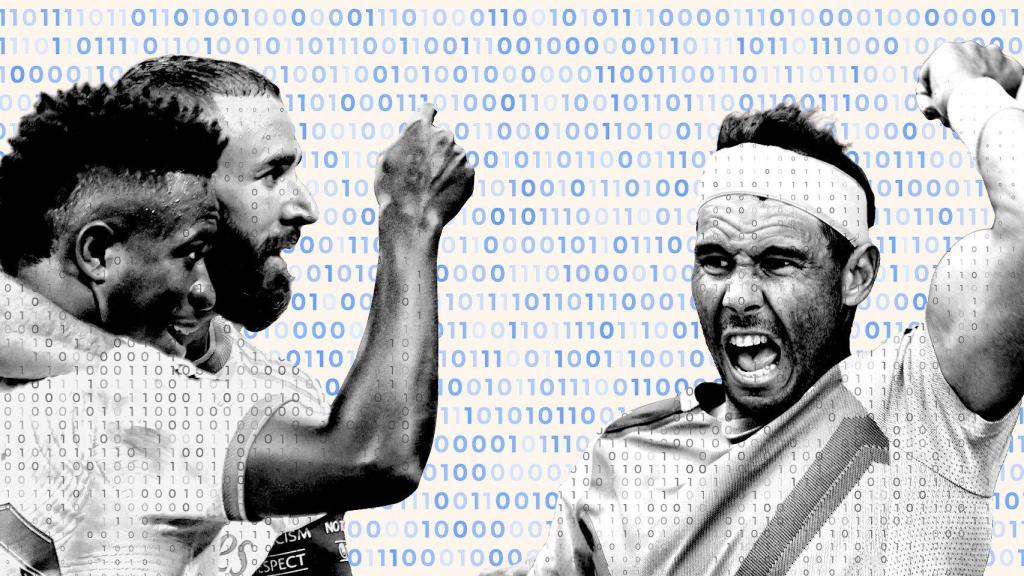 Karim Benzema, Vinicius y Rafael Nadal