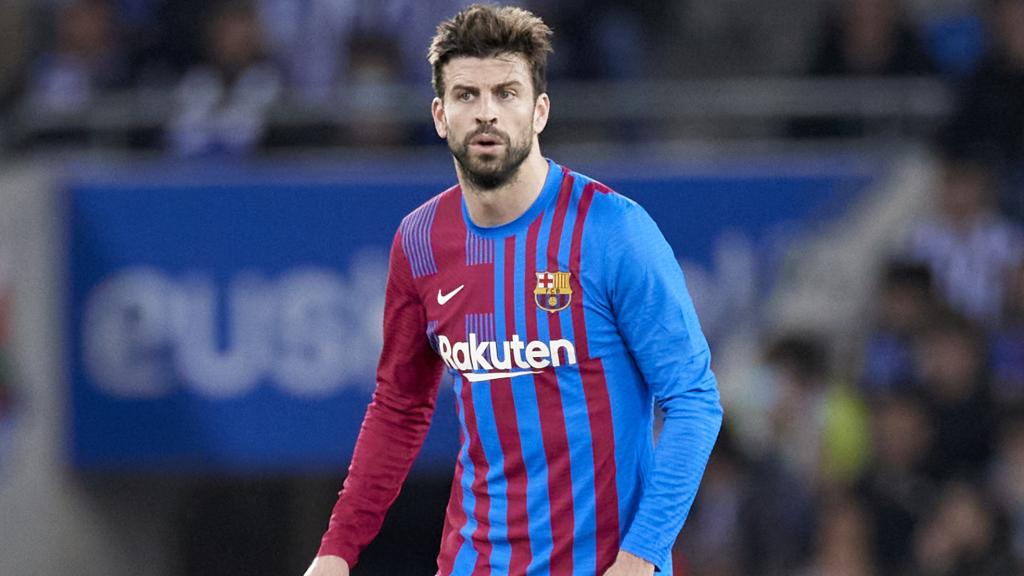 Gerard Piqué, en un partido del Barcelona de la temporada 2021/2022