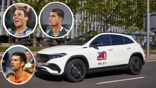 Los tenistas del Mutua Madrid Open se desplazan en los coches de Mercedes.