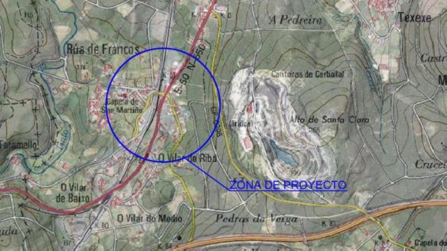 Las obras entre la N-550 y la Rúa de Francos, en Teo.