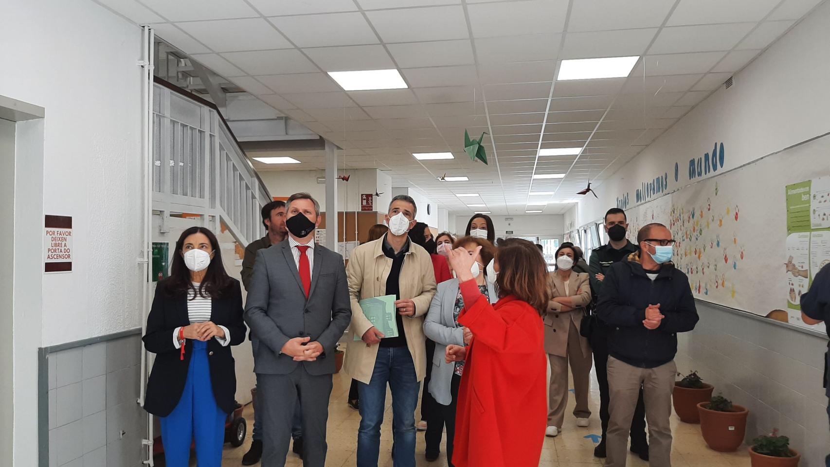 José Miñones en su visita a Ribadeo.