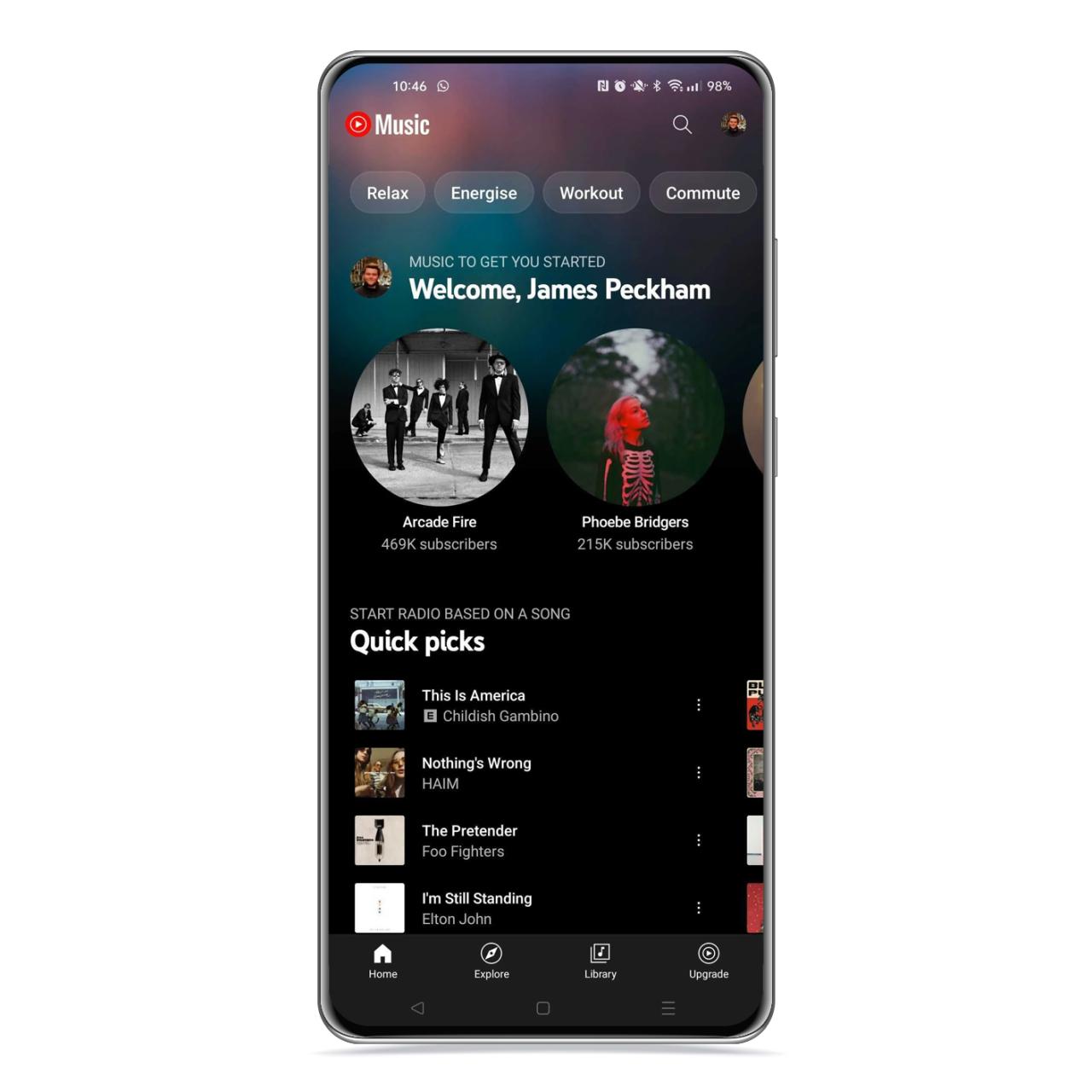 Nuevo diseño de YouTube Music
