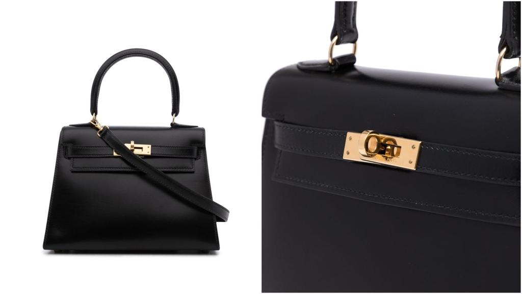 Modelo Kelly de Hermès disponible a la venta en Farfetch.