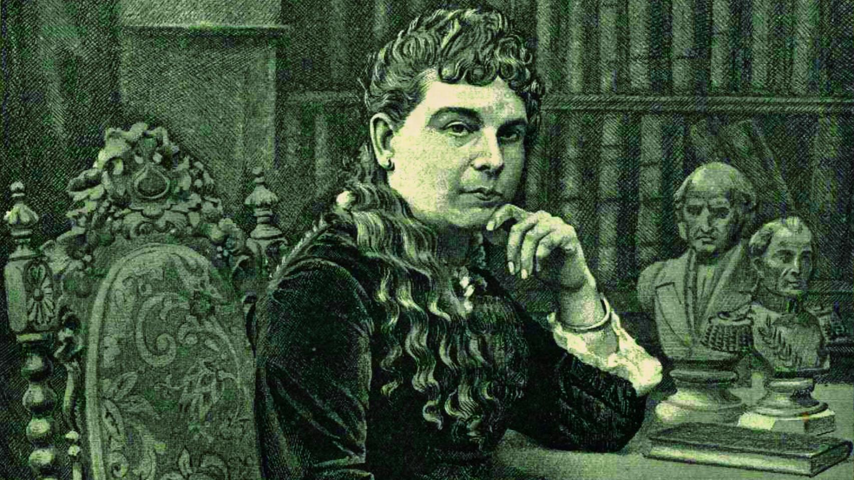 Retrato de la baronesa de Wilson a partir de una fotografía realizada en México por Antíoco Cruces. Reproducción en la revista 'La Exposición', febrero de 1888.