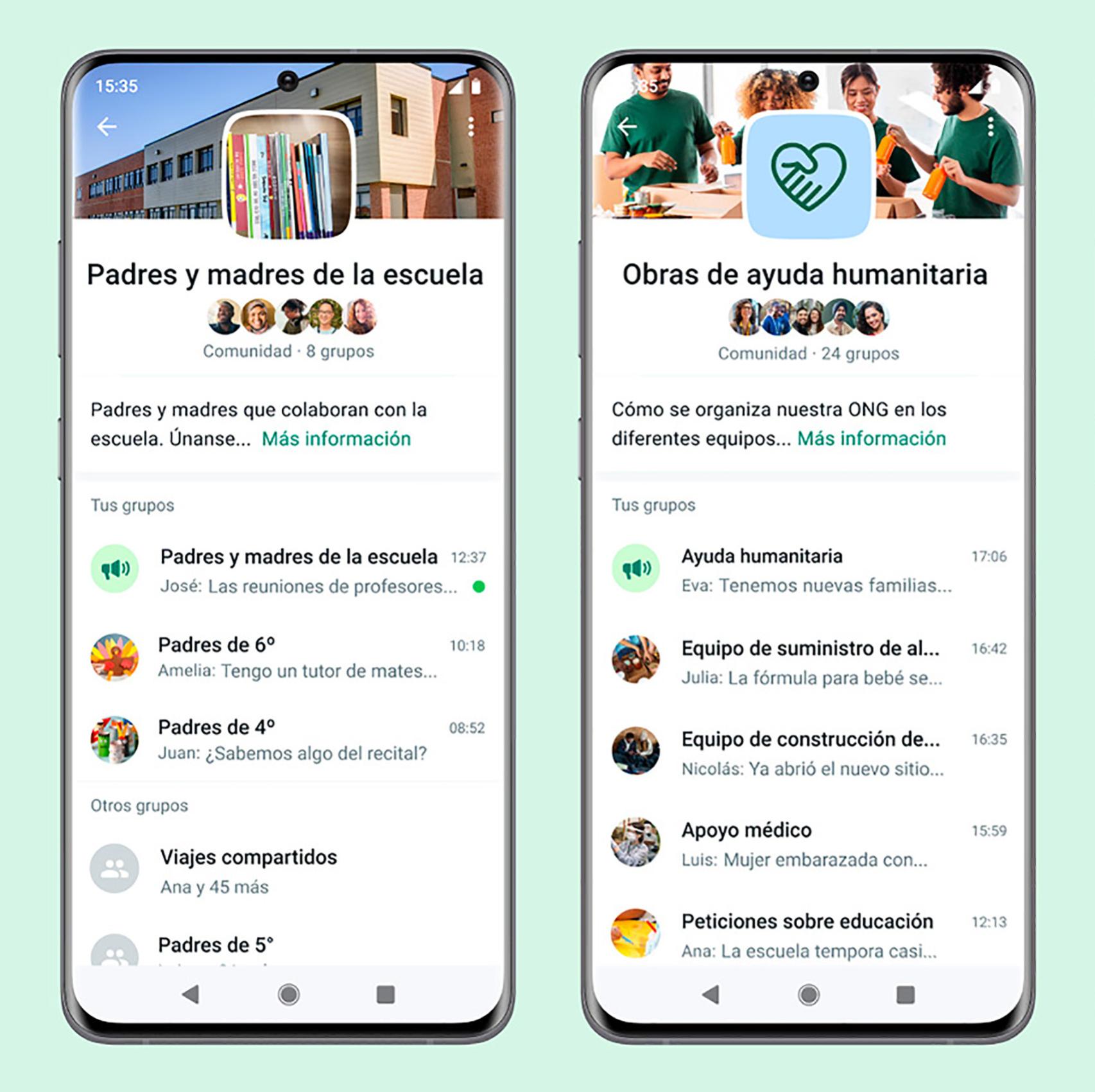 Aparte de los grupos con 512 personas llegarán las comunidades