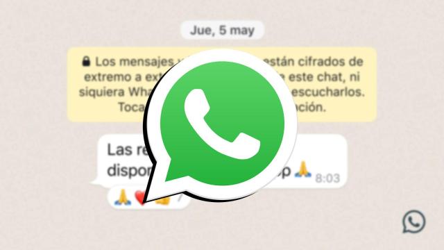 Fotomontaje con el logo de WhatsApp.