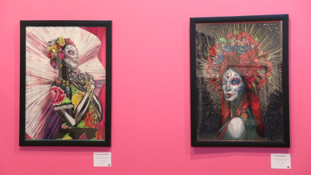 Detalle de dos de las obras a la venta en la feria BADA Madrid
