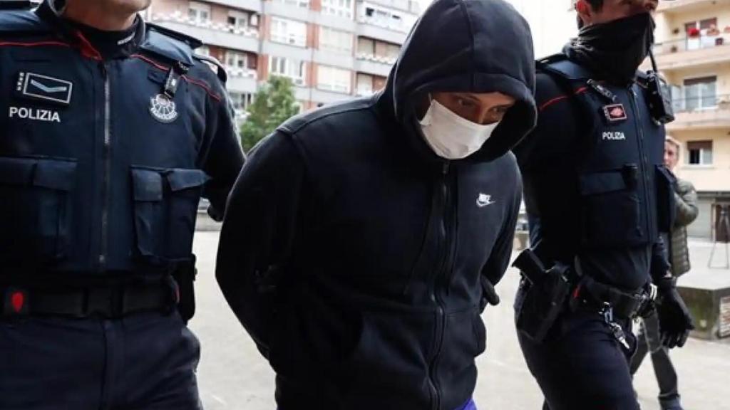 Nelson, tras ser detenido por la Ertzaintza.