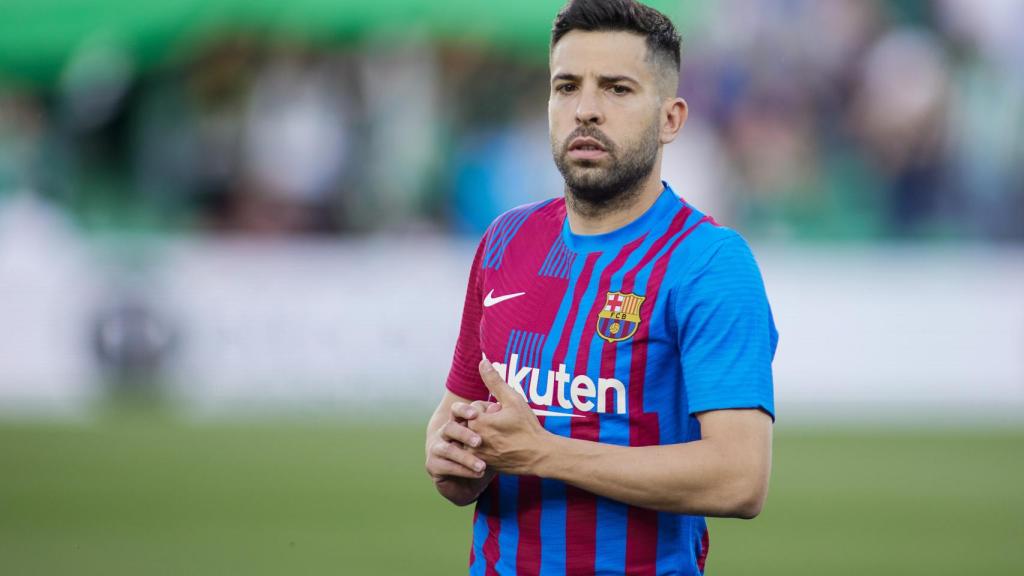 Jordi Alba, en un partido del FC Barcelona de la temporada 2021/2022