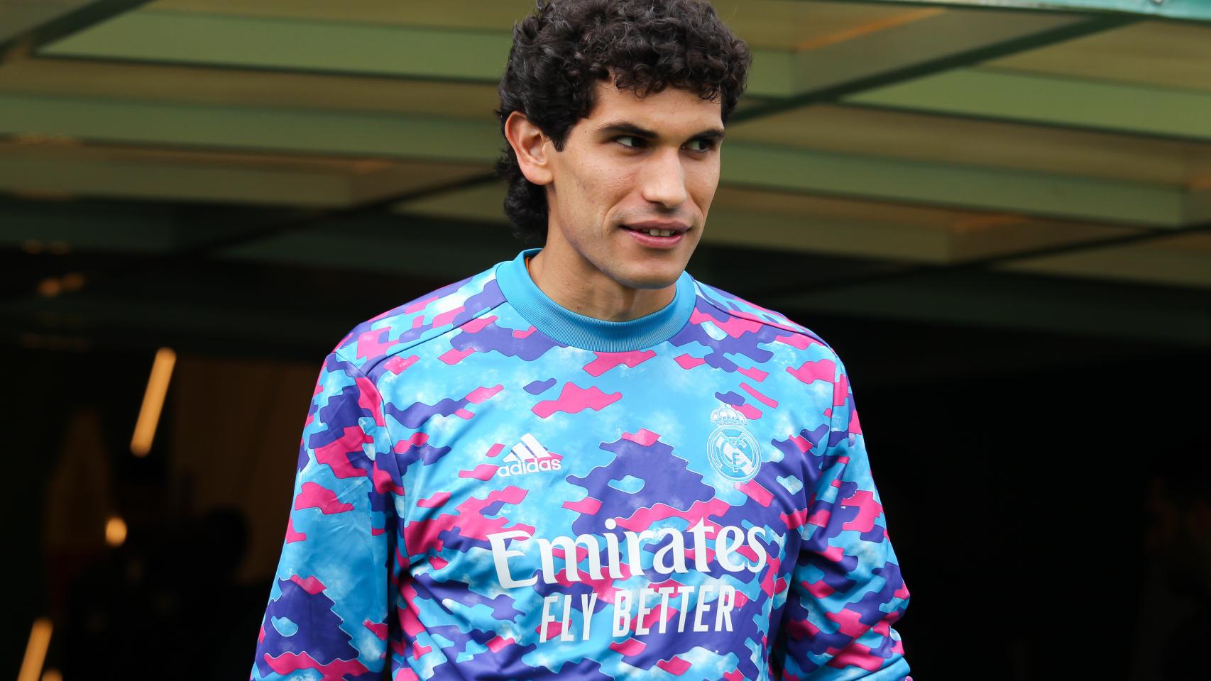 Jesús Vallejo, antes de un partido.