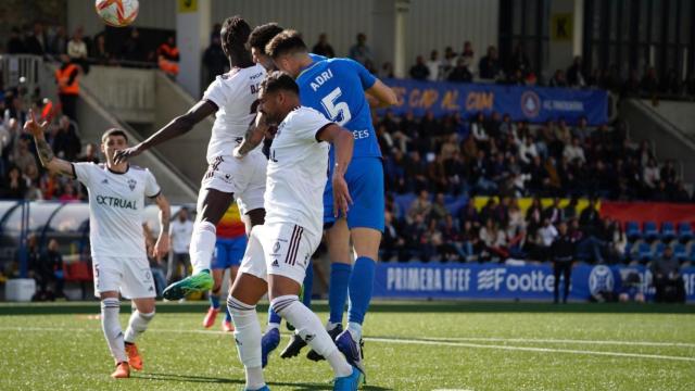 Álex Pastor en la jugada del 2-1. Foto: FC Andorra