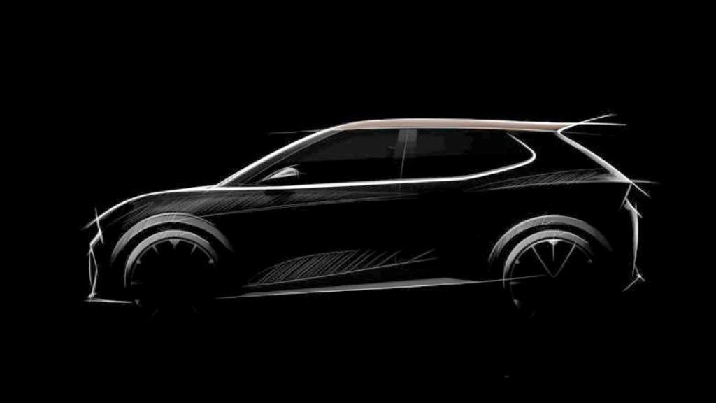 Boceto del próximo Cupra eléctrico de enfoque urbano.
