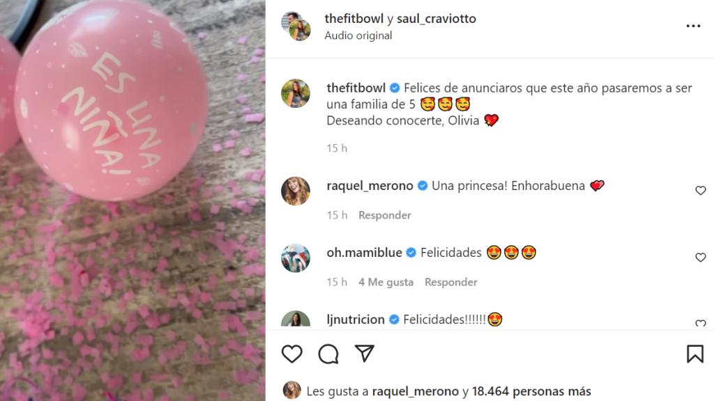 Saúl Craviotto ha anunciado que se convertirá en padre por tercera vez.