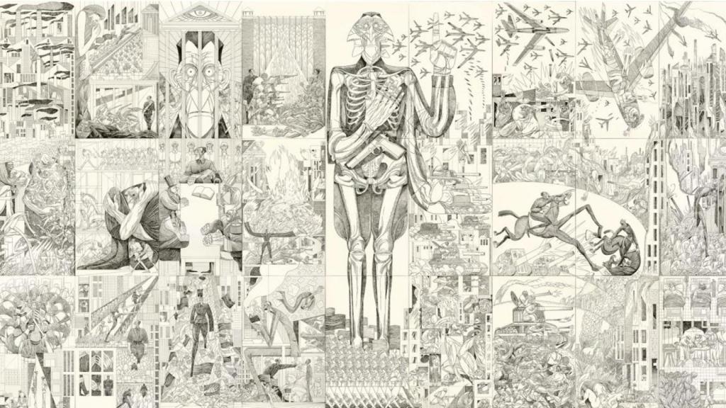 Su obra inspirada en el 'Guernica' de Picasso.
