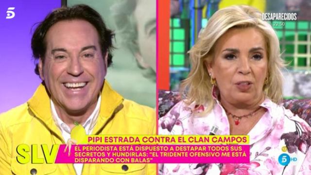 Carmen Borrego y Pipi Estrada en 'Sálvame'.