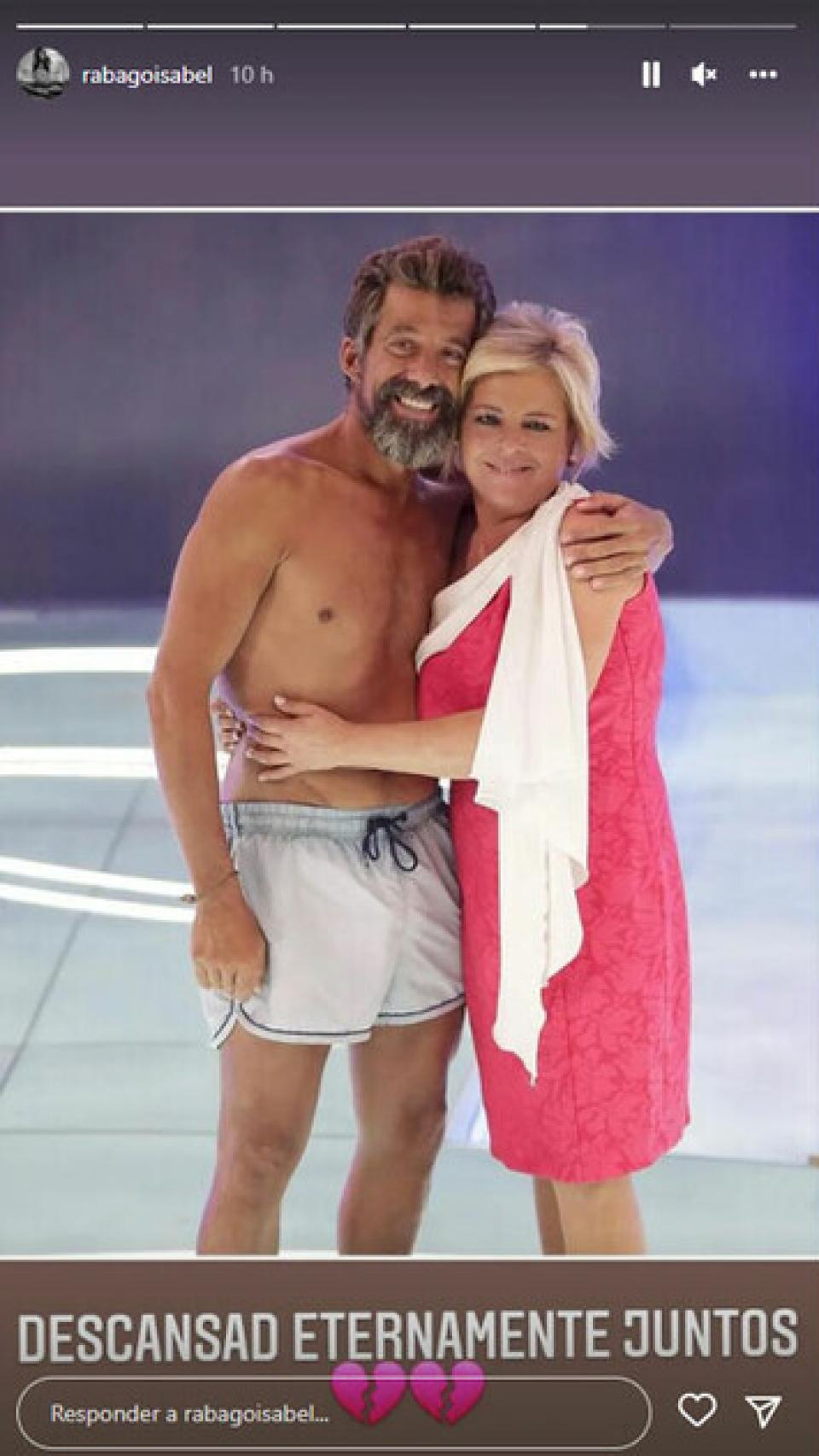 Isabel Rábago se ha despedido de José Luis recordándole junto a su mujer.