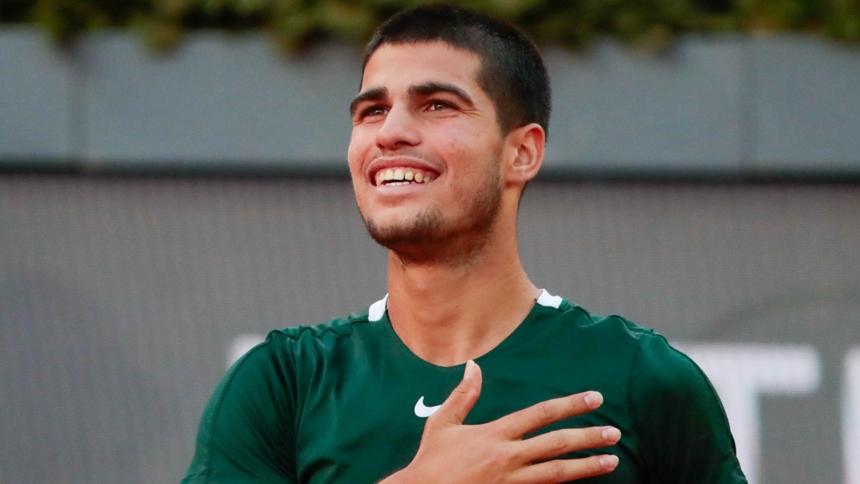Carlos Alcaraz en la final del Madrid Masters Series.