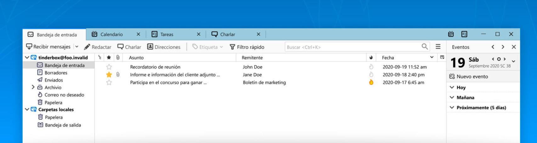 Cliente de Thunderbird de escritorio