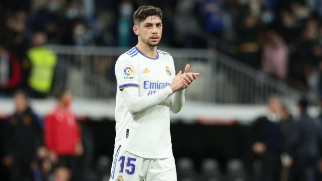 Fede Valverde durante un partido con el Real Madrid