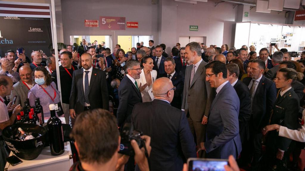 Felipe VI en la inauguración de Fenavin 2022.