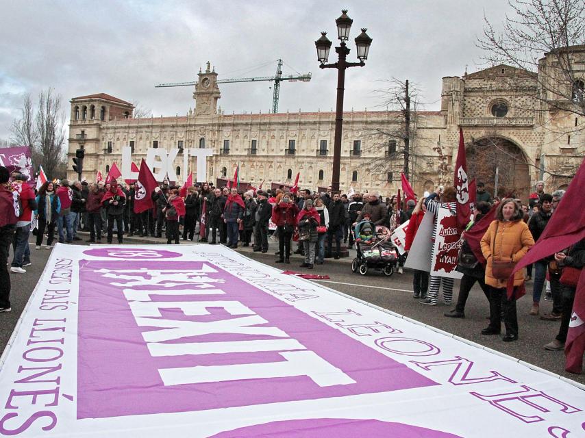 Manifestación leonesista en febrero de 2020.