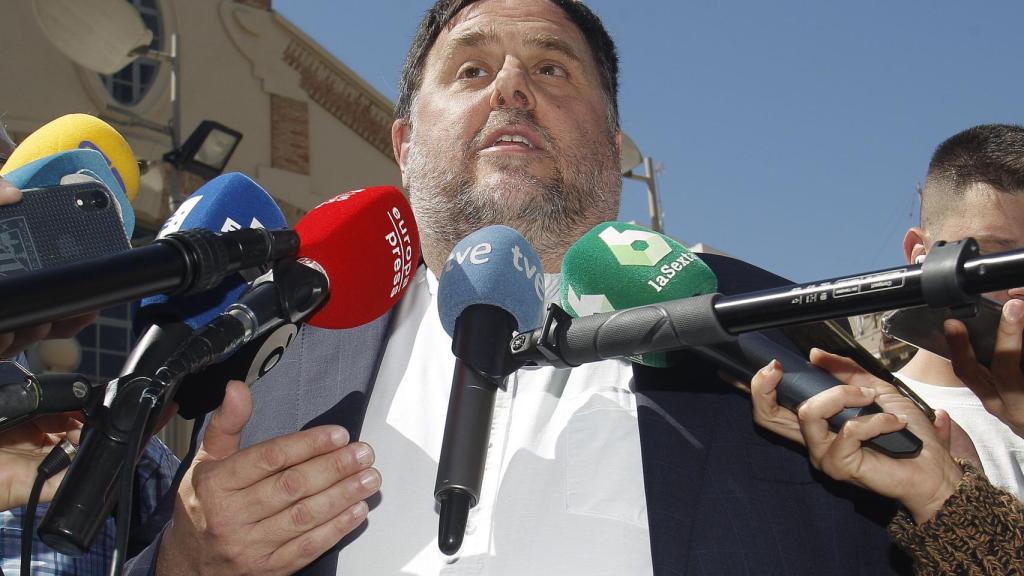 Oriol Junqueras, esta mañana en Alicante.