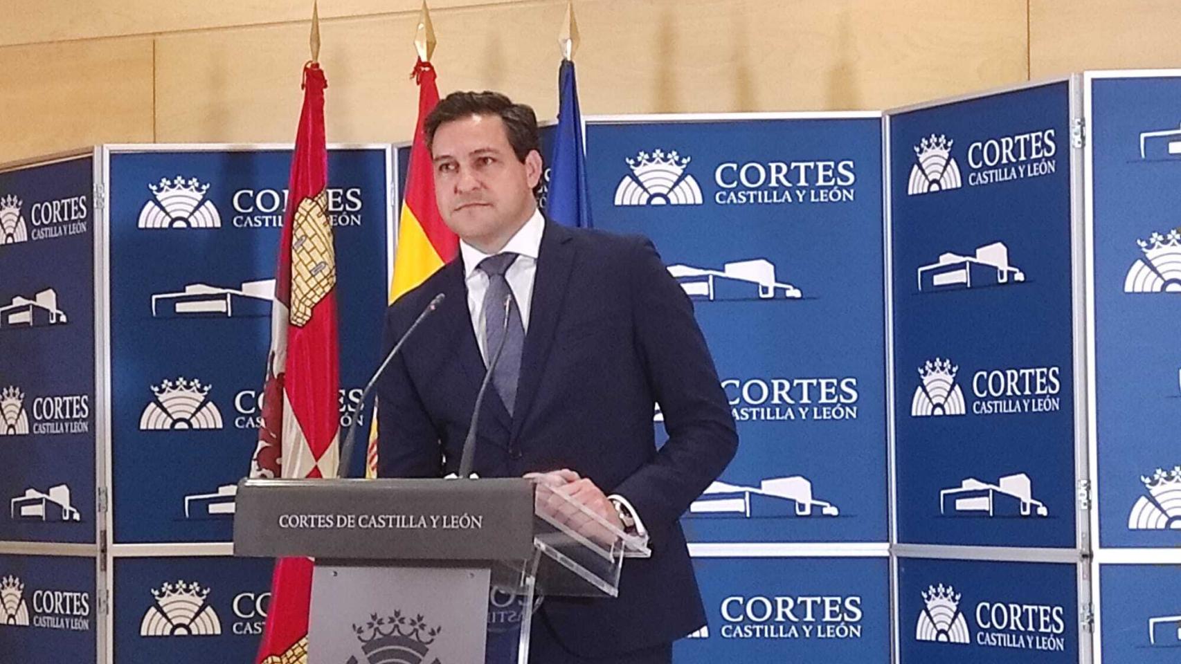 El portavoz del PP en las Cortes, Raúl de la Hoz