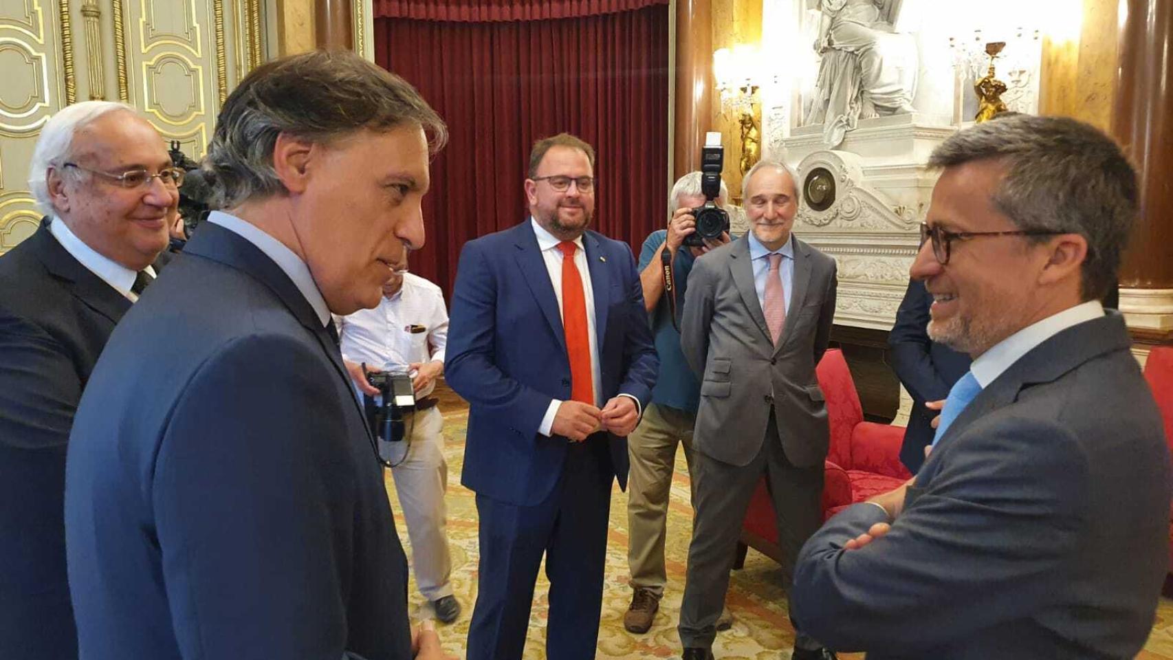 Los alcaldes de Salamanca, Carlos García Carbayo, y de Lisboa, Carlos Moedas