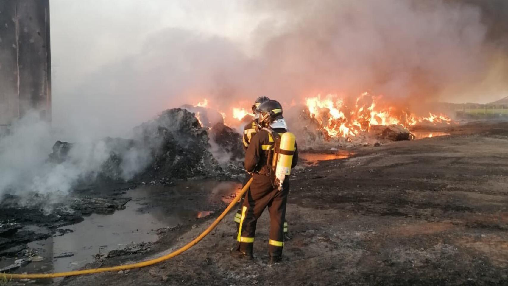 Incendio en Aldeamayor de San Martín