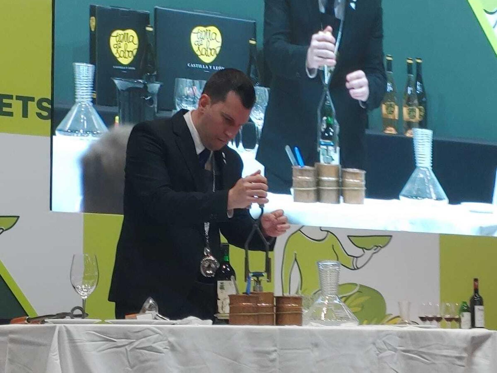 Diego González durante el Campeonato en el Salón Gourmet de Madrid.