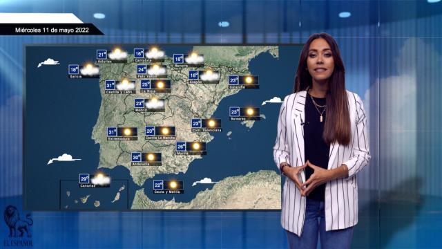 El tiempo para el miércoles 11 de mayo.