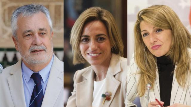 José Antonio Griñán (Foto: Junta de Andalucía), Carme Chacón (Fundación Carme Chacón) y Yolanda Díaz (Ministerio de Trabajo)