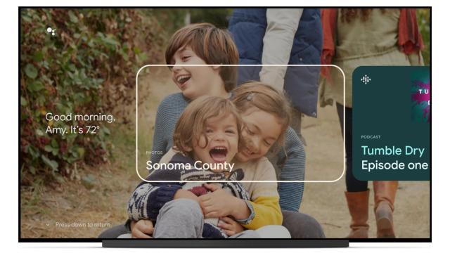 Google TV empieza a mostrar un salvapantallas personalizado con información y datos
