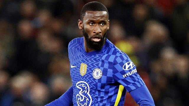 Antonio Rüdiger, en un partido del Chelsea de la temporada 2021/2022