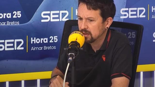 El exvicepresidente del Gobierno Pablo Iglesias, este lunes en la Cadena SER.