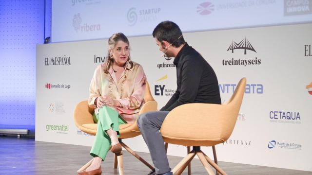 Inmaculada Rodríguez, directora general de Unirisco, durante el Foro Económico Español 'La Galicia que viene'.