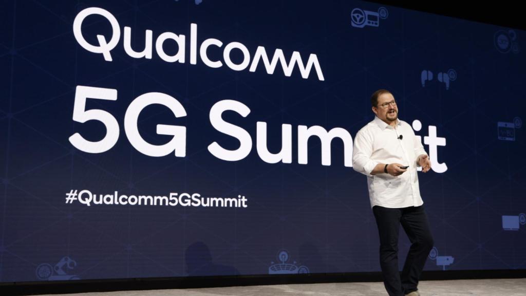 Cristiano Amon, CEO de Qualcomm, durante la keynote.