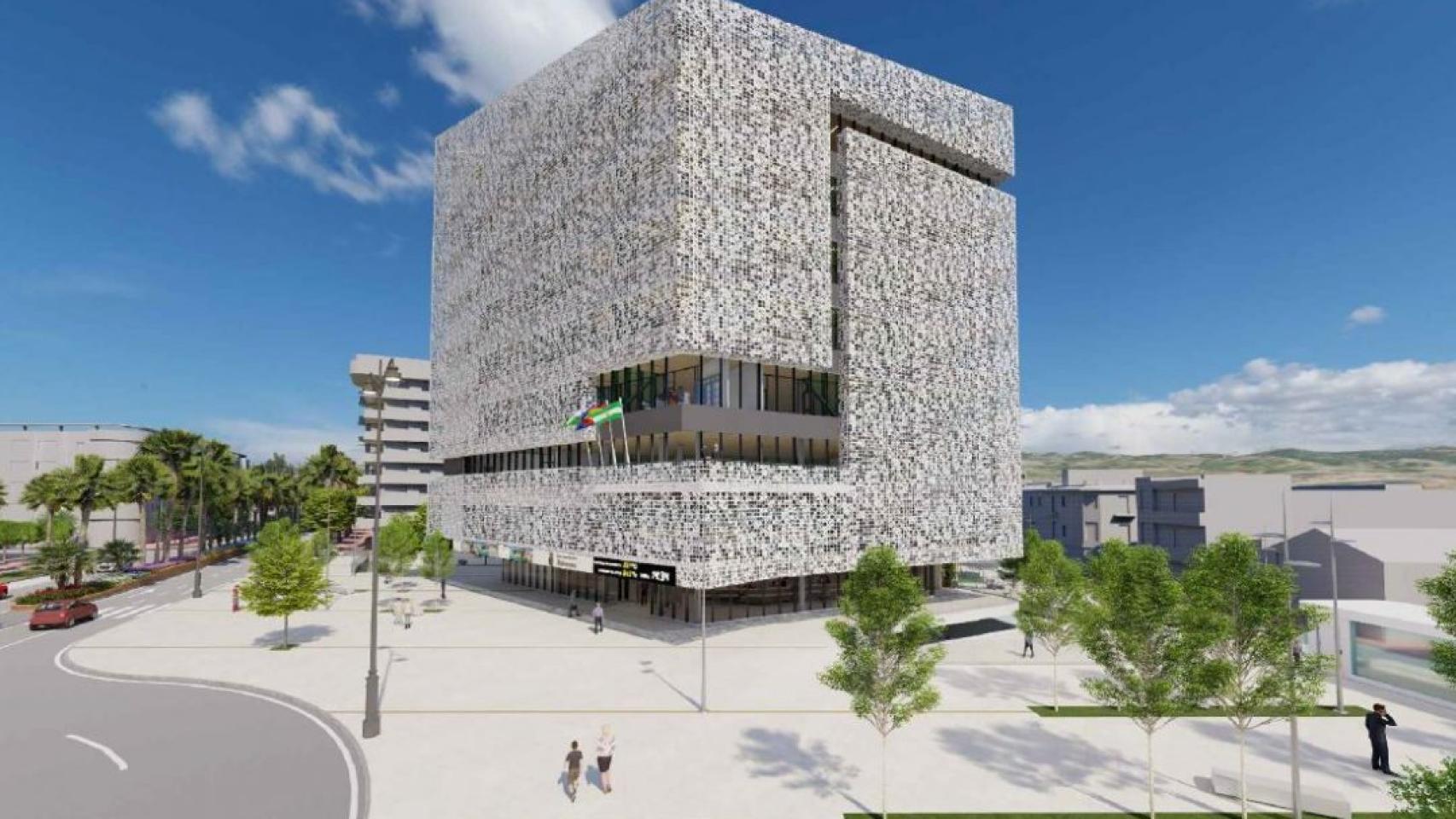 Infografía del nuevo edificio del Ayuntamiento de Estepona.